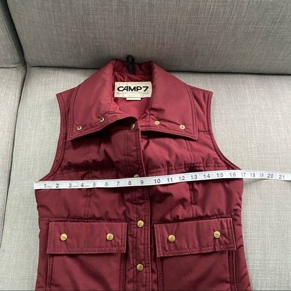 CAMP7 Maroon Thinsulate Snap Button Vest Pockets Unisex Youth Size 10 Casual - Picture 7 of 8